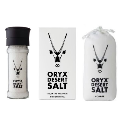 劍羚沙漠塩 粗白鹽 組合包 (研磨瓶+補充盒+補充袋) | 850g/組  NT$830 (定價  ̶N̶T̶$̶1̶0̶3̶0̶) 1