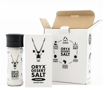 劍羚沙漠塩 粗白鹽 禮盒組 (研磨瓶+補充盒) | 350g/組 (3組裝) NT$1,680 (平均每組NT$560，每組定價 N̶̶̶T̶̶̶$̶̶̶6̶1̶9̶) 1