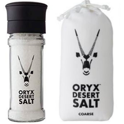 劍羚沙漠塩 粗白鹽 組合包 (研磨瓶+補充袋) | 600g/組  NT$610 (定價 ̶N̶T̶$̶7̶6̶0̶) 1